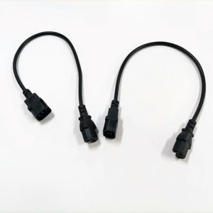 250V 16A 3G 1.5MM2 1.2M Black Copper C14 to C15 Power Cord for Computer PDU Server and Industrial Equipment
