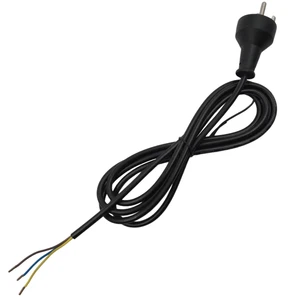 16A 250V Italy Type L Power Cord 3-Core Stripped Wires Italian Power Cable for Household Appliances & Industrial Equipment.