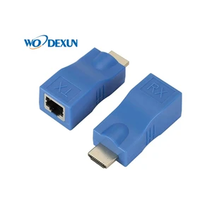 1080P HDTV Extender RJ45 Ports LAN Network 2.5Gbps HD Extension 30m Over CAT5e/6 UTP LAN Ethernet Cable for HDTV Monitor