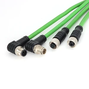 KRONZ M12 Circular Connector High Flexible Shielded Industrial Camera Gigabit Ethernet Cable 8-Pin X-Coding Sensor Connectors