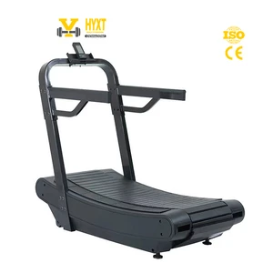 Heavy Duty Curved Treadmill Manual Mechanical Non-Motorized 170Kg Net Weight Commercial Grade Self-Powered LED Wireless Heart