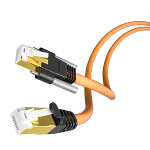 High Flexibility Industrial CAT8 Ethernet Screw Cable Profinet Drag Chain Cable 40Gbps Patch Cord Dual Shielding