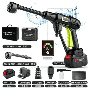 Personalised Custom 6 in 1 Nozzle 21V Cordless Electric Brushless Automatic Car Washing Machine in China