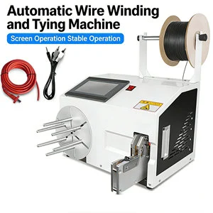 Semi Automatic Electric Wire Winder Cable Winding Binding Tying Machine