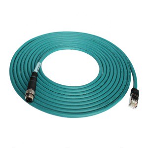 High Flexible Camera Net Line M12 to RJ45 Pin 8-core Sensor Data Line Industrial Wire for Cognex 3m