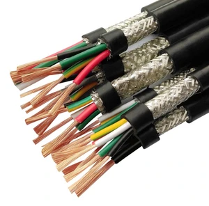 Multi-Core Flexible Armoured RVVP Shielded Cable 2/3/4/5/6/7/8/10 Cores Solid Bare Copper PVC Insulated Control Cable