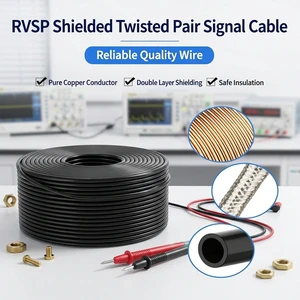 High Stability NH-RVSP Twisted Shielded PVC Cable Fire Resistant 450V Soft Copper Control Automation PLC Monitoring