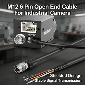 Hirose 12Pin Female to Open Cable HR10A Trigger Cable for Machine Vision Camera