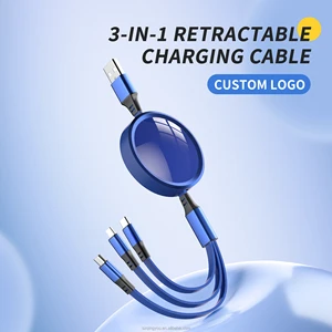 Personalized 3-in-1 Data Cable, Custom Printed Logo Bulk Order for Business Gifts & Souvenirs