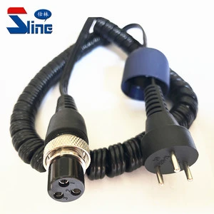 Coiled Power Cord Cable Used for Electric Handpiece Manicure Nail Drill and Dental Driller Machine