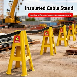 Insulated Yellow PE 60cm Cable Tray Support Brackets Load-Bearing Four Legs Cable Management for Underground Trench