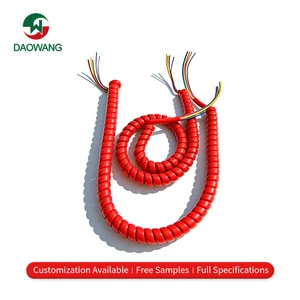 Spiral Flexible PVC Commercial Industrial NEV Data Transmission Cable Customized Tensile Resistant Flame Retardant