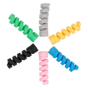 Wholesale Data Cable Spiral Silicone Protective Cover Anti-break Wire Suitable for the Mobile Phone Original Charging Cable