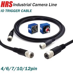HRS 4 6 7 10 12 Pin Male Female with 1 Meter Wire Compatible with Hirose Industrial Camera Connector IO Line Power Plug Adapter