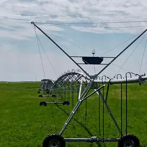 High Efficiency Self-Propelled Agricultural Sprinkler Machine with Gearbox Pump Remote Control Linear Move Irrigation System