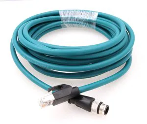 M12 to RJ45 Network Cable Connector 4 Pin D Type Coding Aviation Plug for Industrial Camera Sensor Drag Chain Line