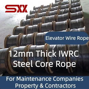 Independent Wire Rope Core 12mm 8*19S IWRC Low Elongation Elevator Traction Cable Custom Cut Factory Direct Stock