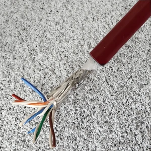 High and Low Temperature Silicone Rubber PE Insulated Twisted-pair Shielded Tow Chain Cable 8-core Robot Cable