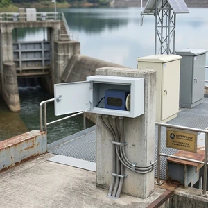 Clouds Float & Tape Water Level Sensor with Grooved Anti-Slip Drum for Rapid Fluctuation Rivers & Reservoirs