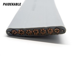 PAIDE PDK31300 Flat Elevator Cable 30x1.0mm Bare Copper Conductors + 2xSTP CAT6 PVC NBR Jacket Industrial High-Speed Ethernet