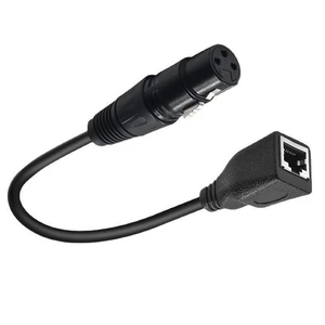 XLR RJ45 Converter Male 3-Pin Ethernet Jack Extension Cable Oxygen-Free Copper Foil Shielded Balanced Signal Transmission 10/100