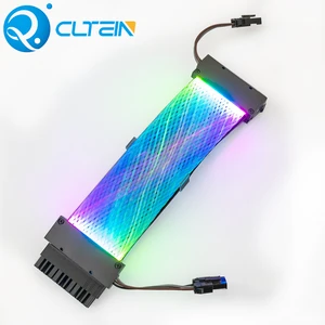 Motherboard Godlight Synchronized Motherboard Network Dual Hairline Power Extension Cable RGB 24-Pin Extension Cable 5v 3