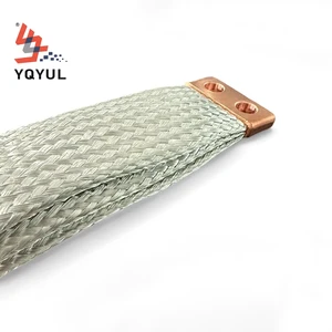 High-Conductivity Tinned Copper Braided Bus Bar Flex Links Industrial Conductive Connectors for Semiconductor