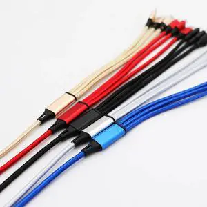 Hot Sale Customize Logo 5 in 1 Nylon Braided USB 2.0 Fast Charging Cable Pure Copper Conductor High Quality Mobile Phone Charger