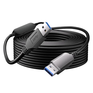USB3.0 Fiber Optic Cable Type-A Male to Male USB3.2 Gen2 10Gbps Active Optical Cable for Industrial Camera & Data Transmission