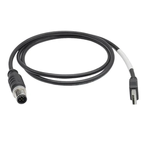 M12 A-Coding 4-Pin Male To USB 2.0 Type-A Male Industrial Cable IP67 Waterproof PUR Jacket Shielded Data Cord 480Mbps