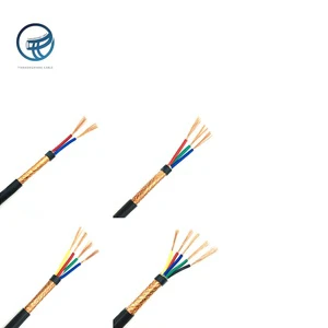 Hot Selling 2core 3core 4core 5core RVVP Shielded Control Cable PVC Multi-Core Copper Electric Wires for Industrial Use