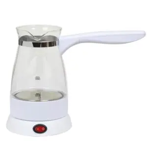 Modern Glass Electric Turkish Coffee Machine 800W 250ml Clear Coffee Pot with Anti-flow Sensor Customizable Home Coffee Maker