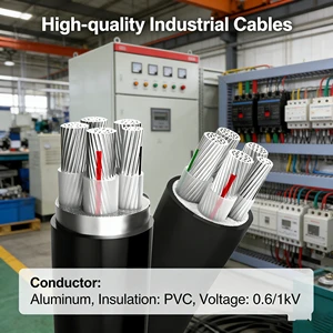 CE Approved Low Voltage Power Cable Aluminum Conductor PVC Jacket 0.6 1kV for Factory Distribution System Installation