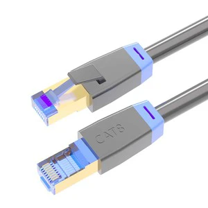 High Speed CAT8 PVC Shielded Ethernet Cable for Computer Laptop Projector with 40Gbps 2000MHz 20 Core Network Cable