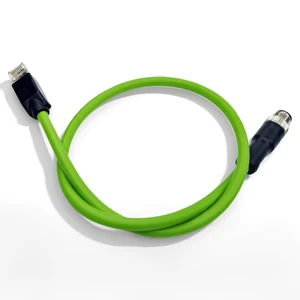 Four-core D-type M12 Turn RJ45 IP67 Waterproof PVC CAT6E Shielded Copper Core Bar Shape Industrial Automobile Camera Computer