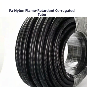 Heavy Duty PP Flame Retardant Corrugated Tubing 7.5mm to 106mm High Load Bearing Flexible Plastic Conduit for Machinery