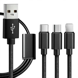 Custom Logo 3 in 1 Data Cable Customized Wire for Brand Retailers Gift Sets and Electronic Accessory Customization