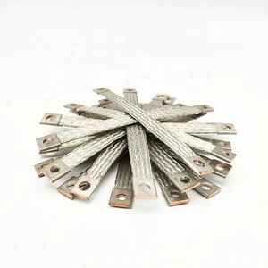 High Quality 220V Rated Voltage Flat Braid Bus Bar Flexible PVC Insulation Stranded Conductor Bare Copper Electrical Wires