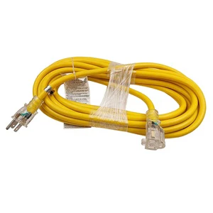 Power Cords Extension Cords,25ft/50ft/75ft100ft Yellow Power Cord Electrical Outdoor Heavy Duty Extension Cords