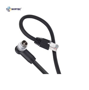 M12 8 Pin X Coded to RJ45 Right Angle Industrial Camera Cable for High Speed Ethernet Data Transmission Applications