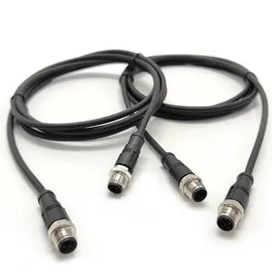 Premium M12 3/4/5/8 Pin Circular Extension Connector Male Female IP67 Waterproof Custom Cable Harness for Machinery Control