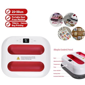 Large 25x30cm Portable Heat Press for TShirts Canvas Bags Labels Sublimation Craft Machine