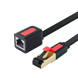 High Quality Panel Mount RJ45 Male RJ45 Female Extension Network Cable LAN Cable Patch Cord Screw for Computer Factory Price