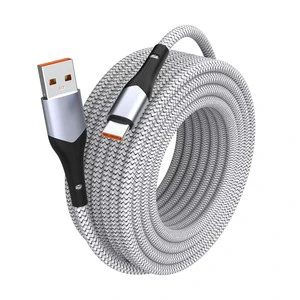 USB 3.0 Micro-B 2A Portable Hard Disk Data Cable for WD SanDisk Computer/Mobile Phone Use 2m Nylon Foil Shielded Cable