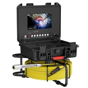 7-Inch 23MM Sewer Pipe Inspection Mini Camera 20M Cable 5MM Diameter Drain Industrial Endoscope Night Vision CMOS Micro SD Card