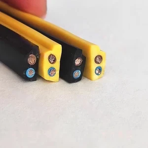 Customized Industrial BUS Cable 2x1.5mm Tinned Copper PE Insulation Flexible Flat Cable