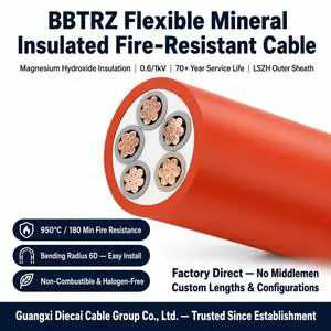Wholesale Flexible Mineral Insulated Power Cable 0.6/1kV 950C Fire Resistant LSZH BBTRZ For High Rise Buildings