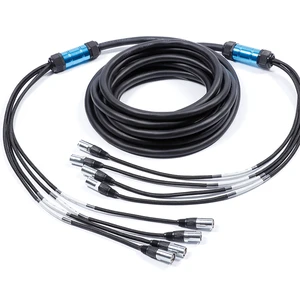 OEM Ultra-Rugged Shielded RJ45 Cat6 Tactical Ethern 4 Channel Audio Multicore Network Cable Extender Winding 50M 80M