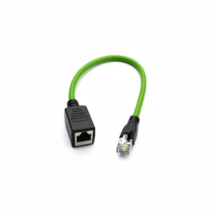 Industrial Grade RJ45 Male to Female Adapter with Copper Gold Plating FTP Shielded CAT6 Panel Mount for CCTV IP Camera Systems