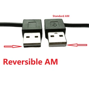 Reversible USB to Mini USB Elbow Cable Dual L Shape Mini T Port Charging Data Power Cord for Dash Cam Industrial Equipment